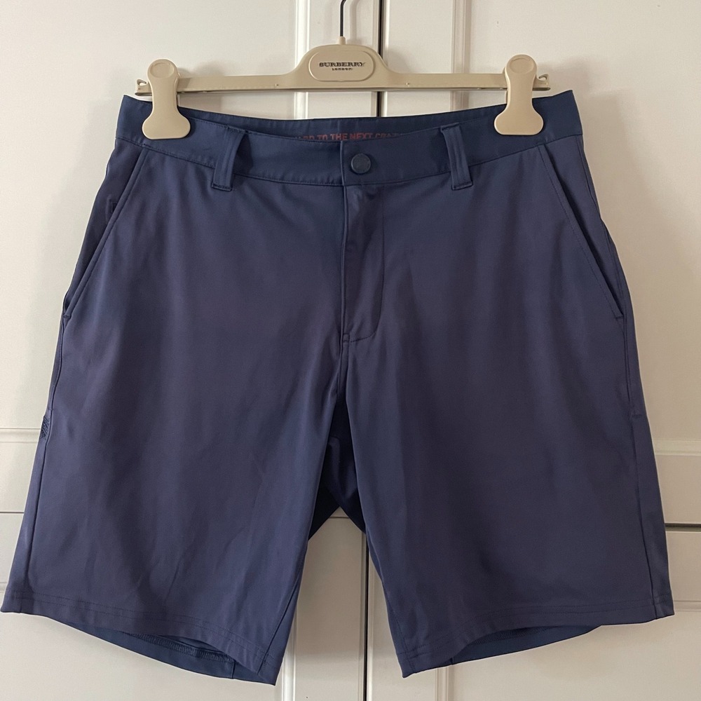Rhone Commuter Shorts Mens 31 Navy Blue Performance Golf Flat Front RN141364